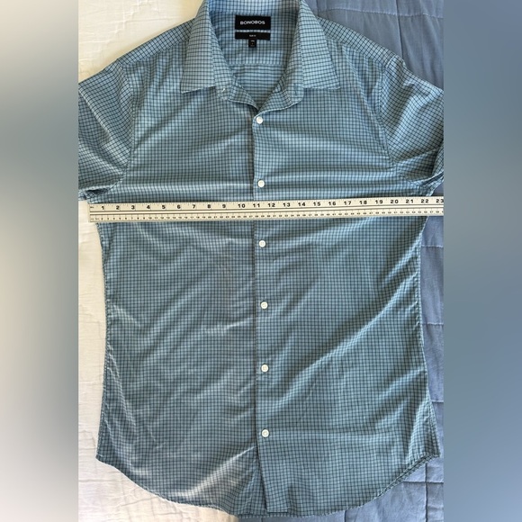 ✨ Bonobos Slim Fit Long Sleeve Shirt 🩵 Grid Check | Size L (Long) - Picture 12 of 12